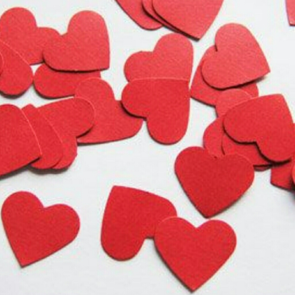 Valentines Red Heart Confetti ~ Biodegradable